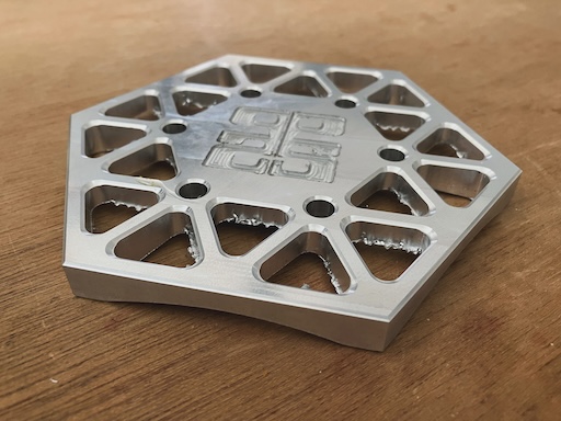 CNC Cut Aluminum Hexigrid Coaster