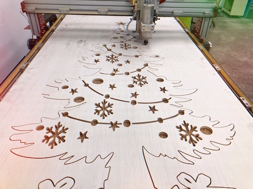 NC Milled Xmas Tree