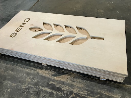We Cut Shapes for Plywood Logos 